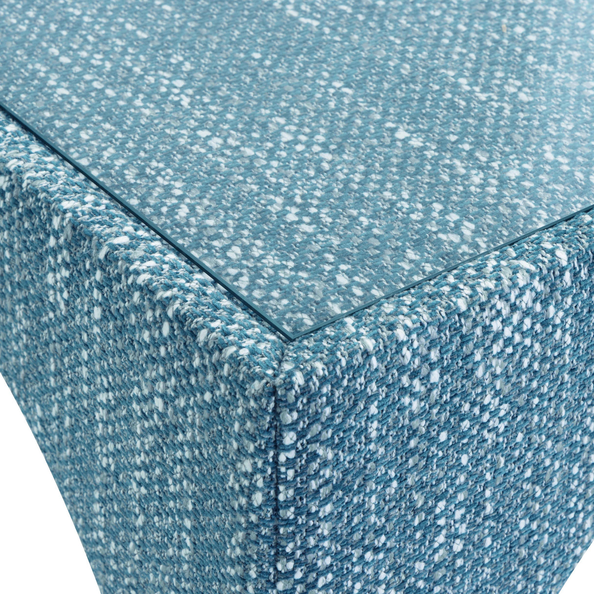 TOV Tomlin Teal Game Table and Ottoman Set