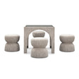 TOV Tomlin Beige Game Table and Ottoman Set