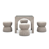 TOV Tomlin Beige Game Table and Ottoman Set