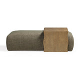 TOV Spencer Olive Green Performance Basketweave Ottoman with Bridge Table
