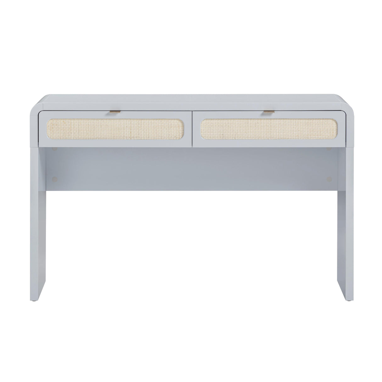 TOV Patty Pastel Blue Rattan Console Desk