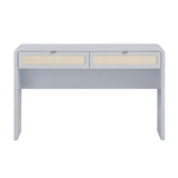 TOV Patty Pastel Blue Rattan Console Desk