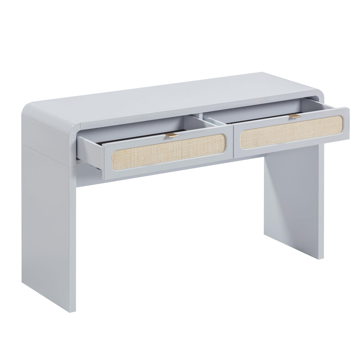 TOV Patty Pastel Blue Rattan Console Desk