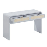 TOV Patty Pastel Blue Rattan Console Desk