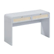 TOV Patty Pastel Blue Rattan Console Desk
