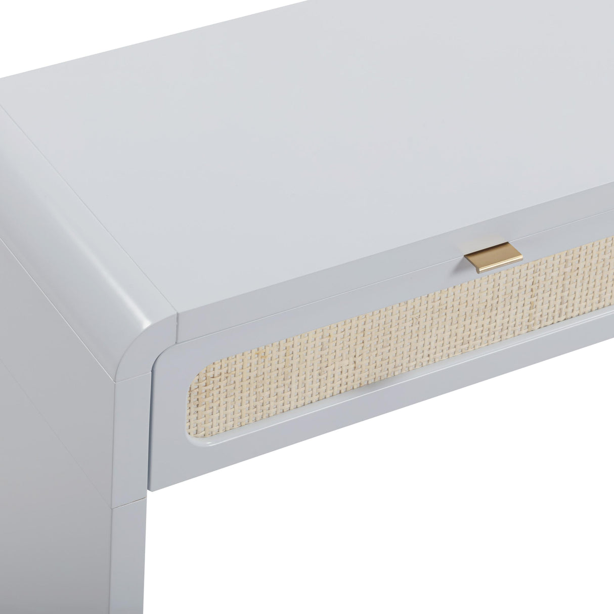 TOV Patty Pastel Blue Rattan Console Desk