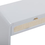 TOV Patty Pastel Blue Rattan Console Desk
