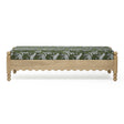 TOV Thelma Olive Green Leopard Jacquard Bench