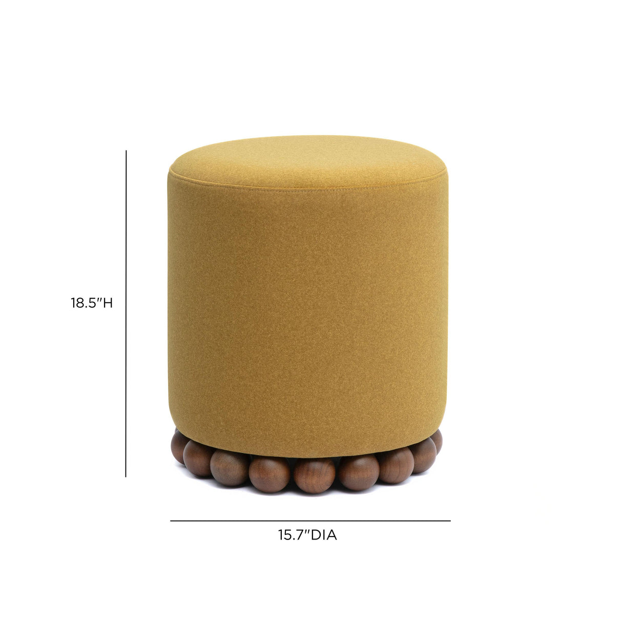 TOV Dex Amber Performance Vegan Mohair Ottoman