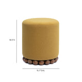 TOV Dex Amber Performance Vegan Mohair Ottoman
