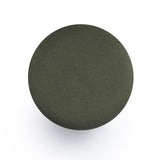 TOV Dex Dark Olive Green Performance Vegan Mohair Ottoman