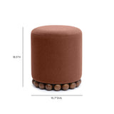 TOV Dex Bronze Performance Vegan Mohair Ottoman