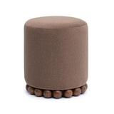 TOV Dex Brown Performance Vegan Mohair Ottoman