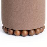 TOV Dex Brown Performance Vegan Mohair Ottoman
