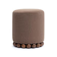 TOV Dex Brown Performance Vegan Mohair Ottoman