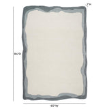 TOV Tarba Grey 5'x7' Rectangular Floor Rug