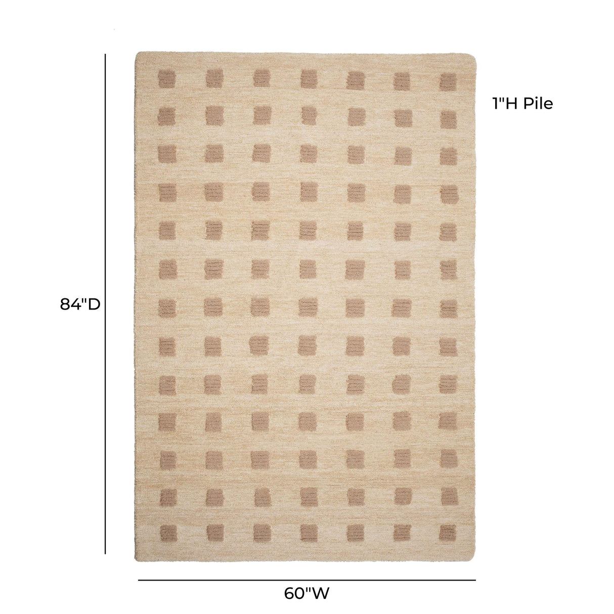 TOV Hari Natural Hand-Tufted 5' x 7' Floor Rug