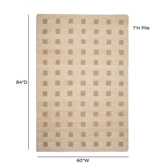 TOV Hari Natural Hand-Tufted 5' x 7' Floor Rug