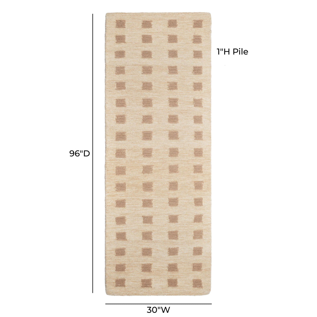 TOV Hari Natural Hand-Tufted 2'6" x 8' Runner Rug