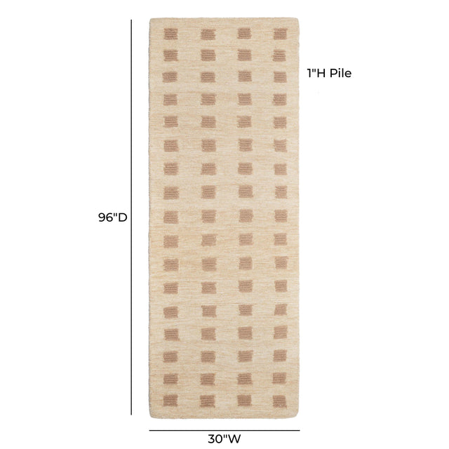 TOV Hari Natural Hand-Tufted 2'6" x 8' Runner Rug
