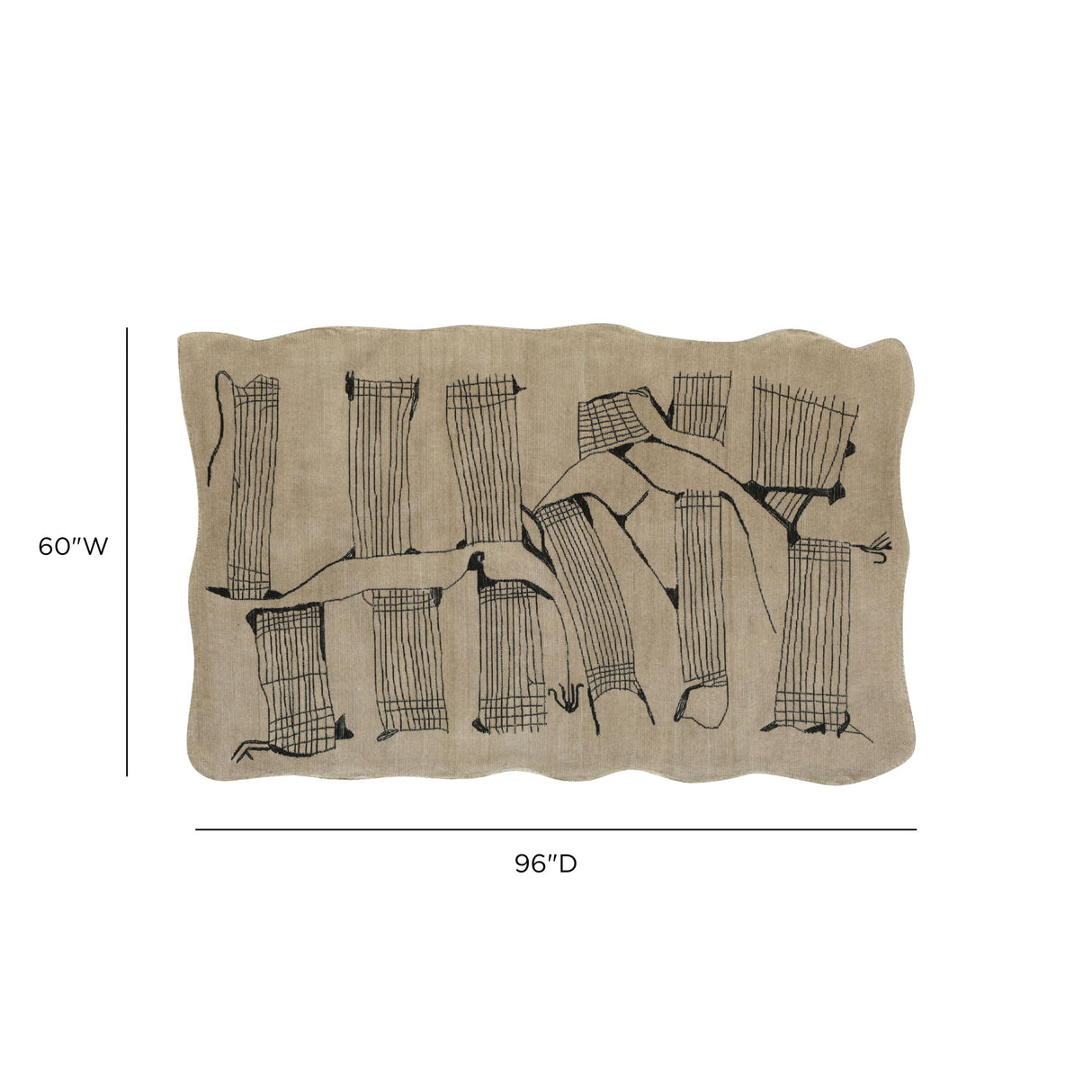 TOV Mezzo Natural Hand Tufted Floor Rug 5x8'