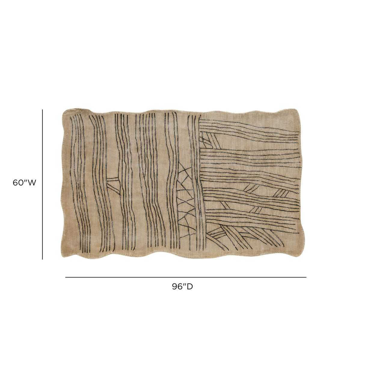 TOV Daphne Natural Hand Tufted Floor Rug 5'x8'