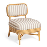 TOV Dorine Khaki Striped Accent Chair