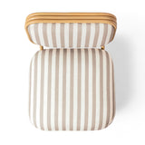 TOV Dorine Khaki Striped Accent Chair