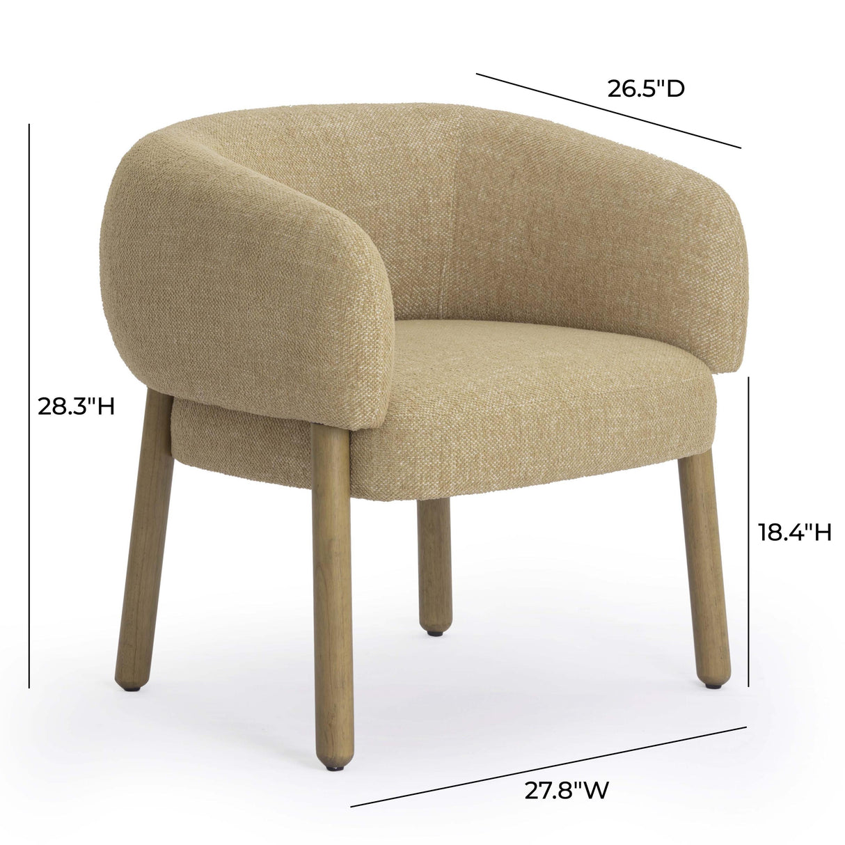 TOV Foxy Honey Performance Textured Fabric Accent Chair