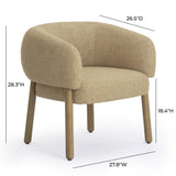 TOV Foxy Honey Performance Textured Fabric Accent Chair