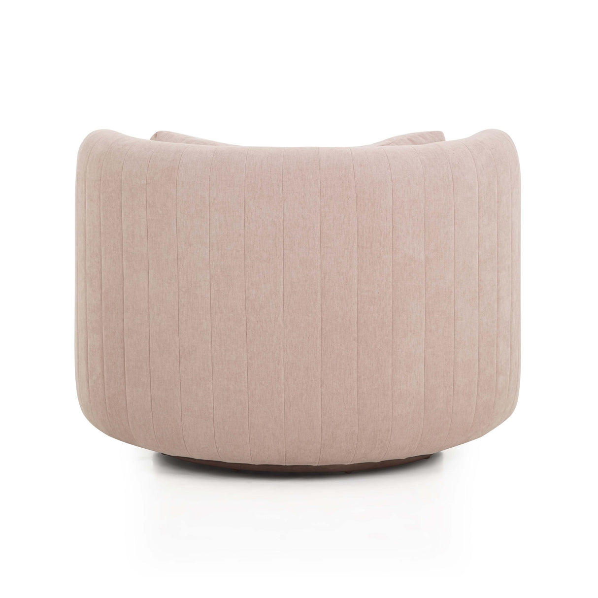 TOV Nura Blush Pink Chenille Swivel Accent Chair