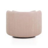 TOV Nura Blush Pink Chenille Swivel Accent Chair