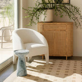 TOV Kris Cream Chenille Accent Chair