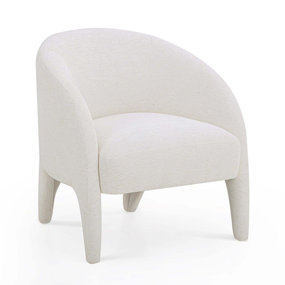 TOV Kris Cream Chenille Accent Chair