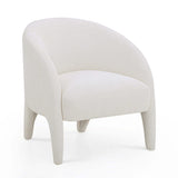 TOV Kris Cream Chenille Accent Chair
