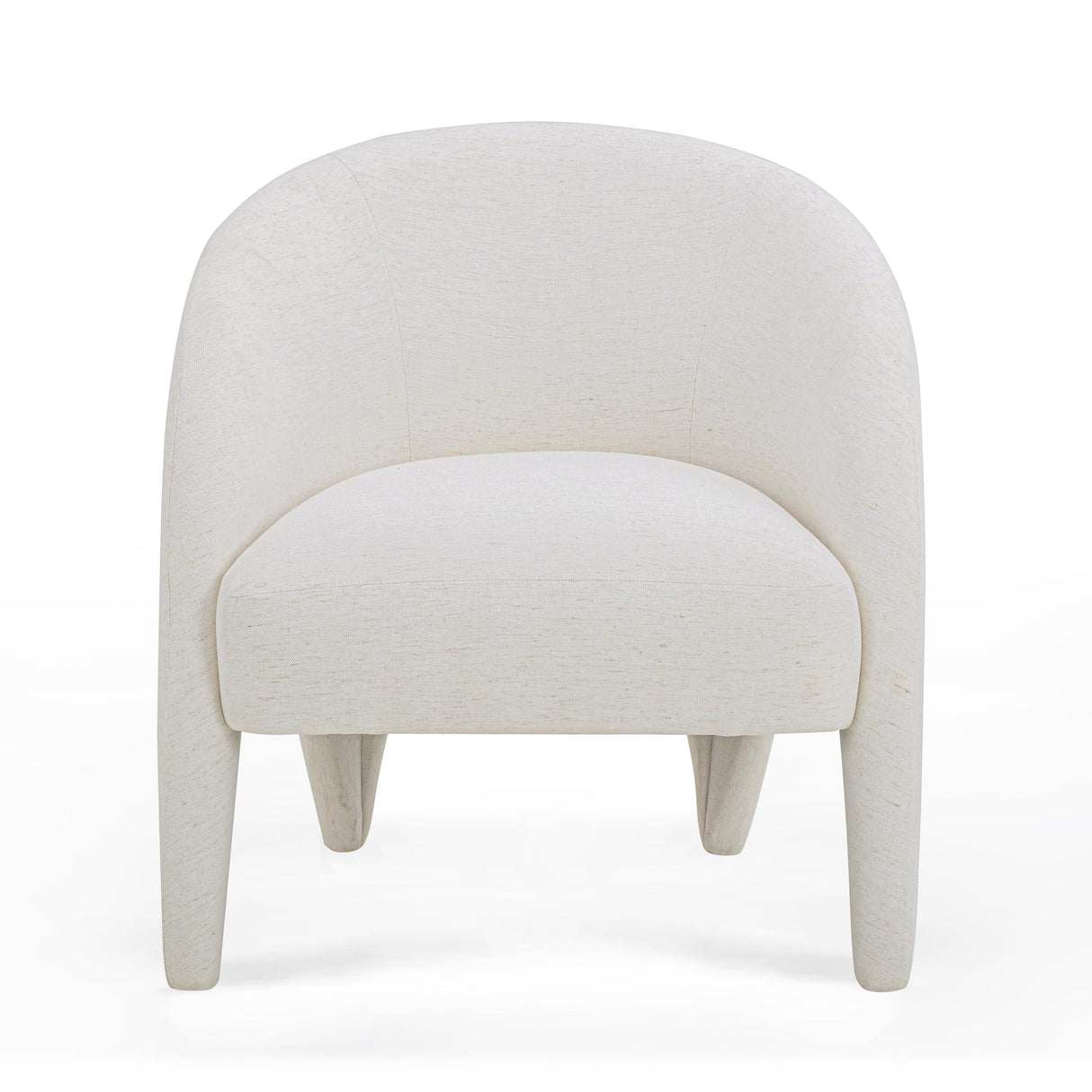 TOV Kris Cream Chenille Accent Chair