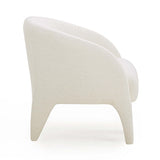 TOV Kris Cream Chenille Accent Chair