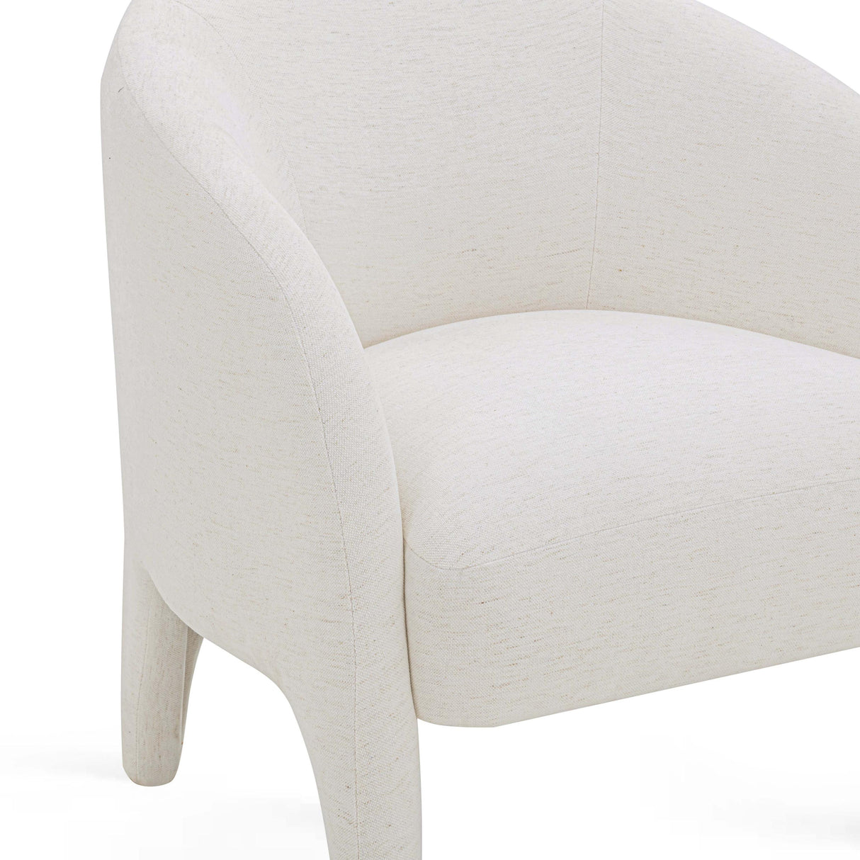 TOV Kris Cream Chenille Accent Chair