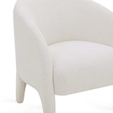 TOV Kris Cream Chenille Accent Chair