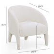 TOV Kris Cream Chenille Accent Chair
