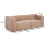 TOV Alder Peach Upcycled Chenille Sofa