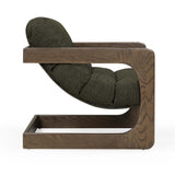TOV Palma Forest Green Textured Weave Accent Chair