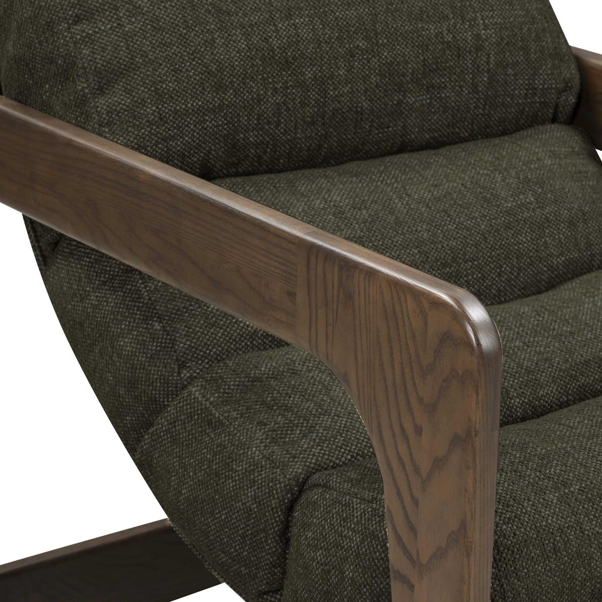 TOV Palma Forest Green Textured Weave Accent Chair