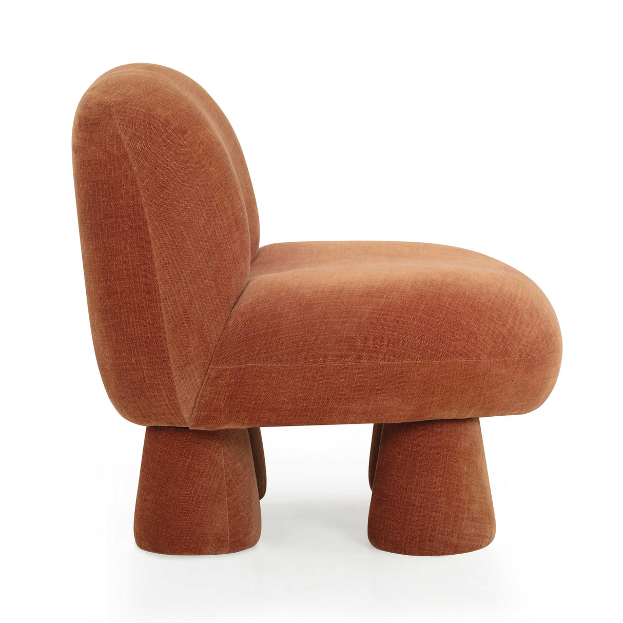 TOV Stomp Rust Upcycled Chenille Accent Chair