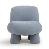 TOV Stomp Blue Upcycled Chenille Accent Chair