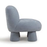 TOV Stomp Blue Upcycled Chenille Accent Chair