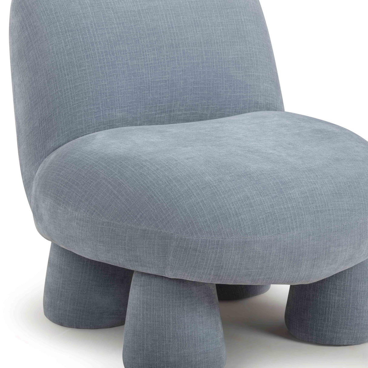 TOV Stomp Blue Upcycled Chenille Accent Chair