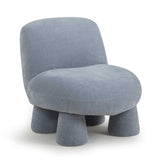 TOV Stomp Blue Upcycled Chenille Accent Chair