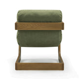TOV Palma Green Upcycled Fabric Accent Chair