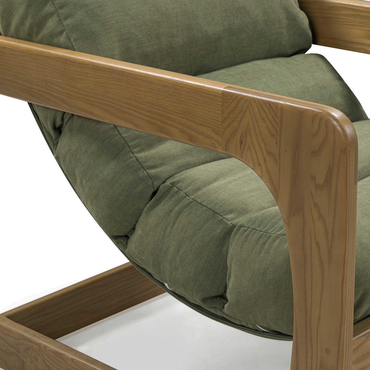 TOV Palma Green Upcycled Fabric Accent Chair